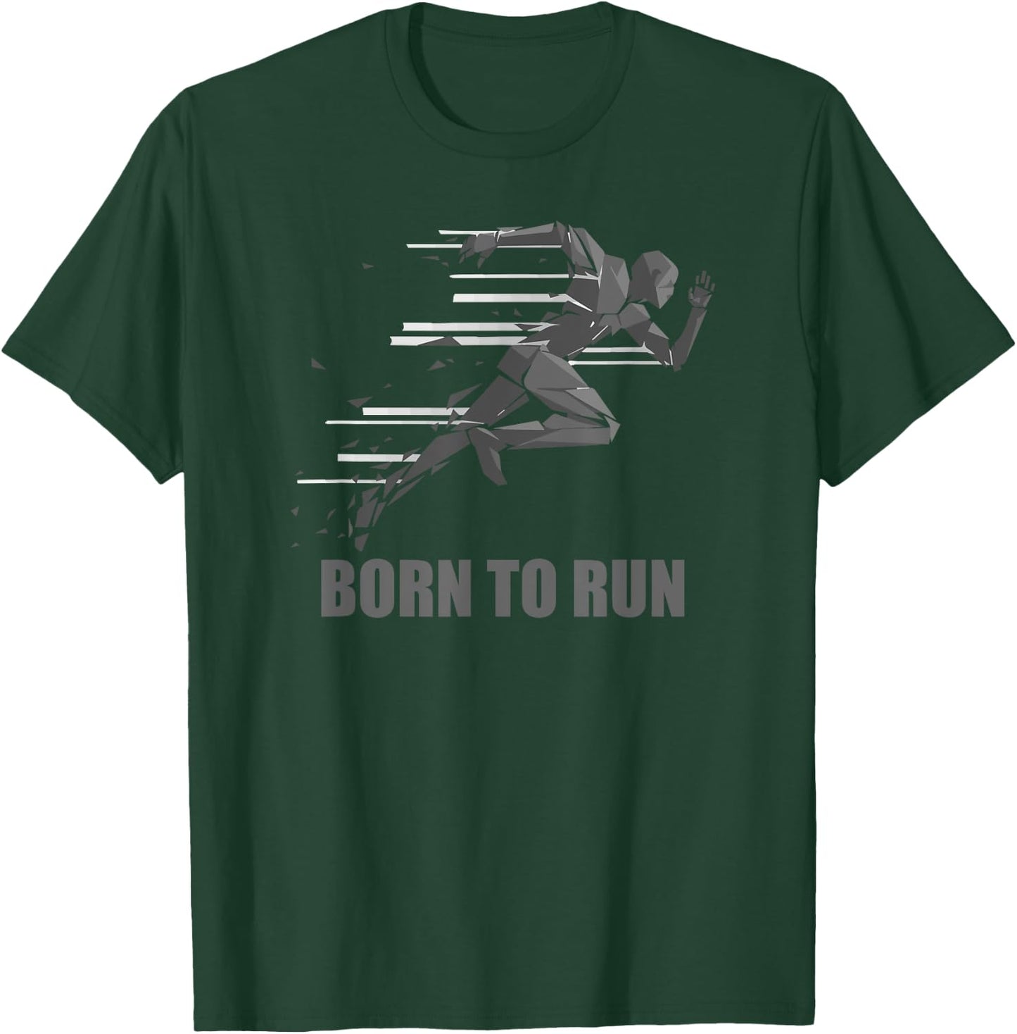 Born To Run Runner Running Gift T-Shirt - T-Shirt | Forest