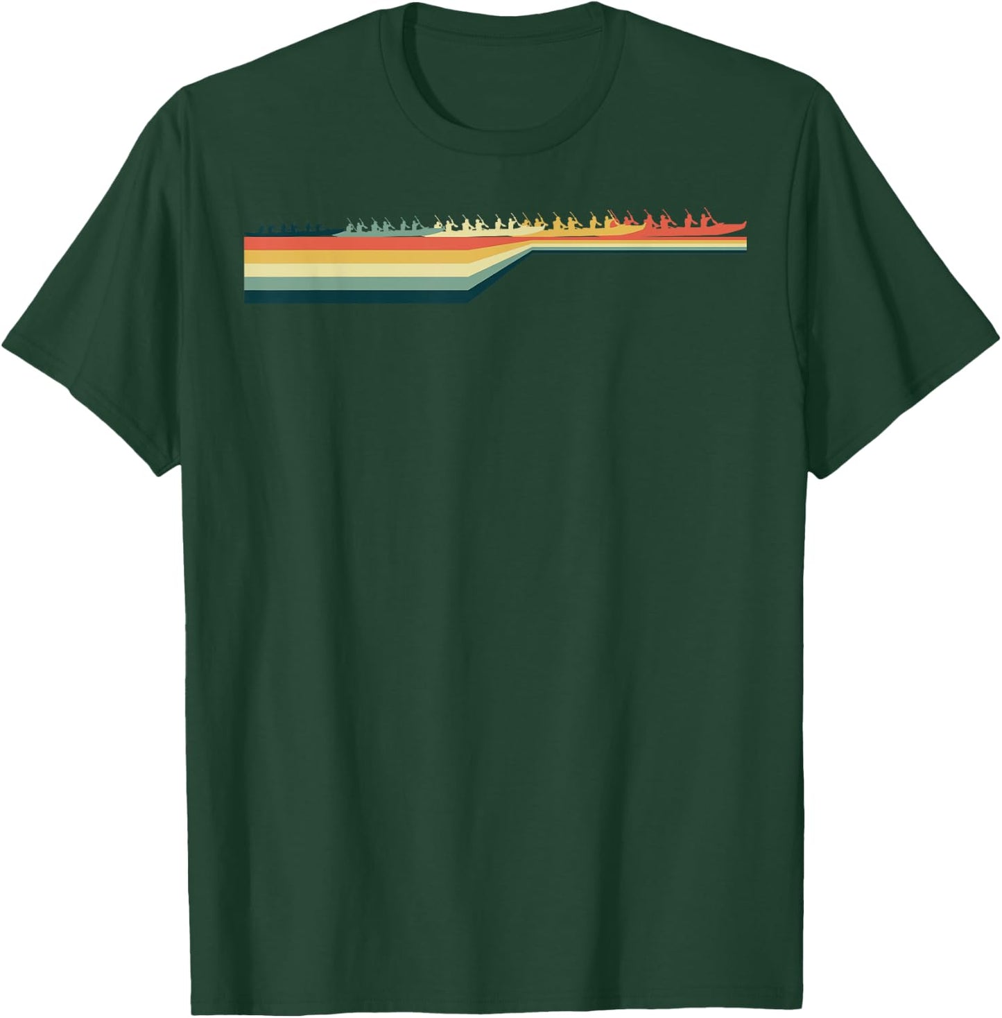 OUTRIGGER CANOEING Funny Gift Vintage Retro T-Shirt - T-Shirt | Forest