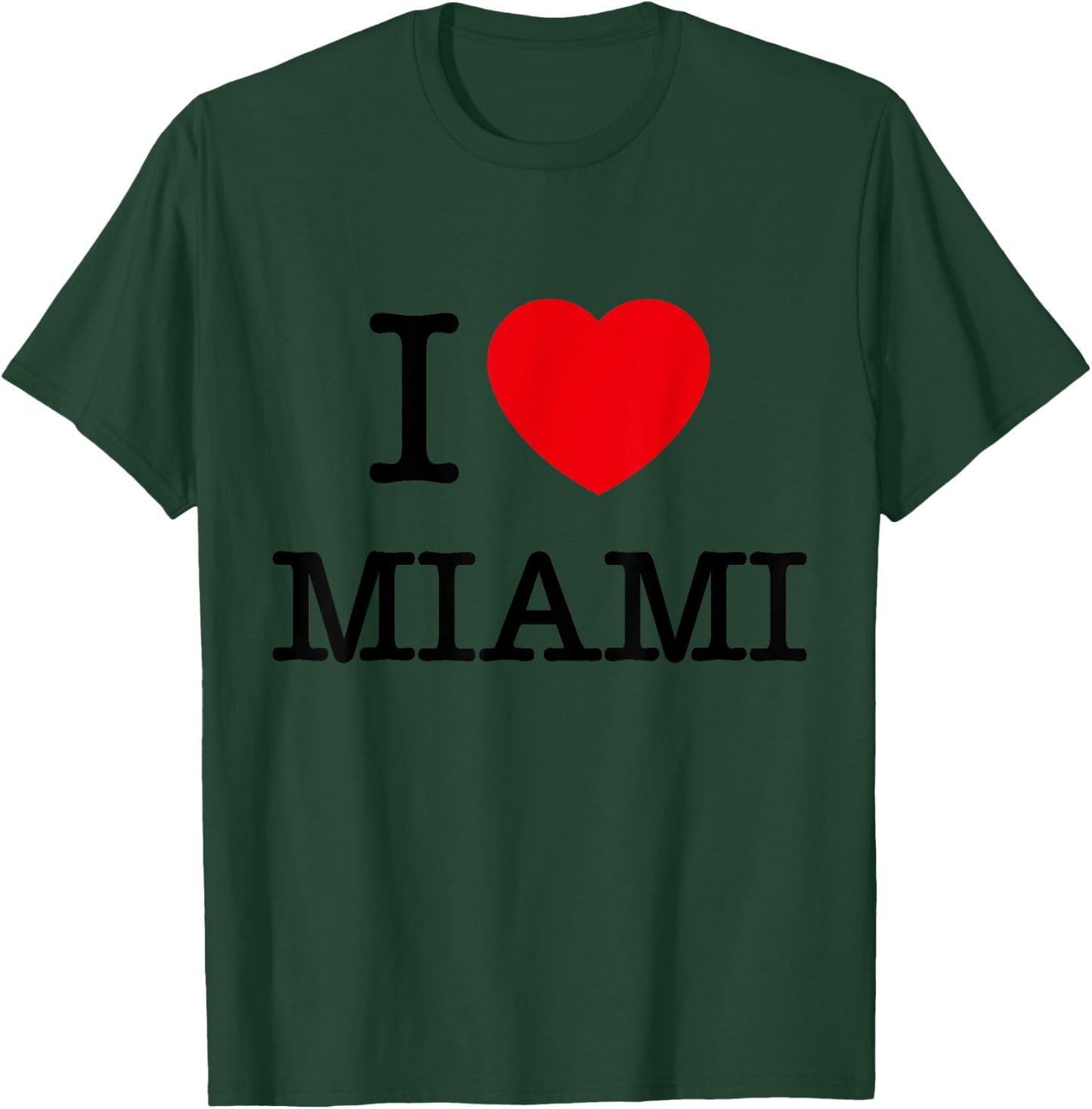 I Love Miami Florida Novelty Graphic & Cool Designs T-Shirt - T-Shirt | Forest