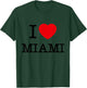 I Love Miami Florida Novelty Graphic & Cool Designs T-Shirt - T-Shirt | Forest