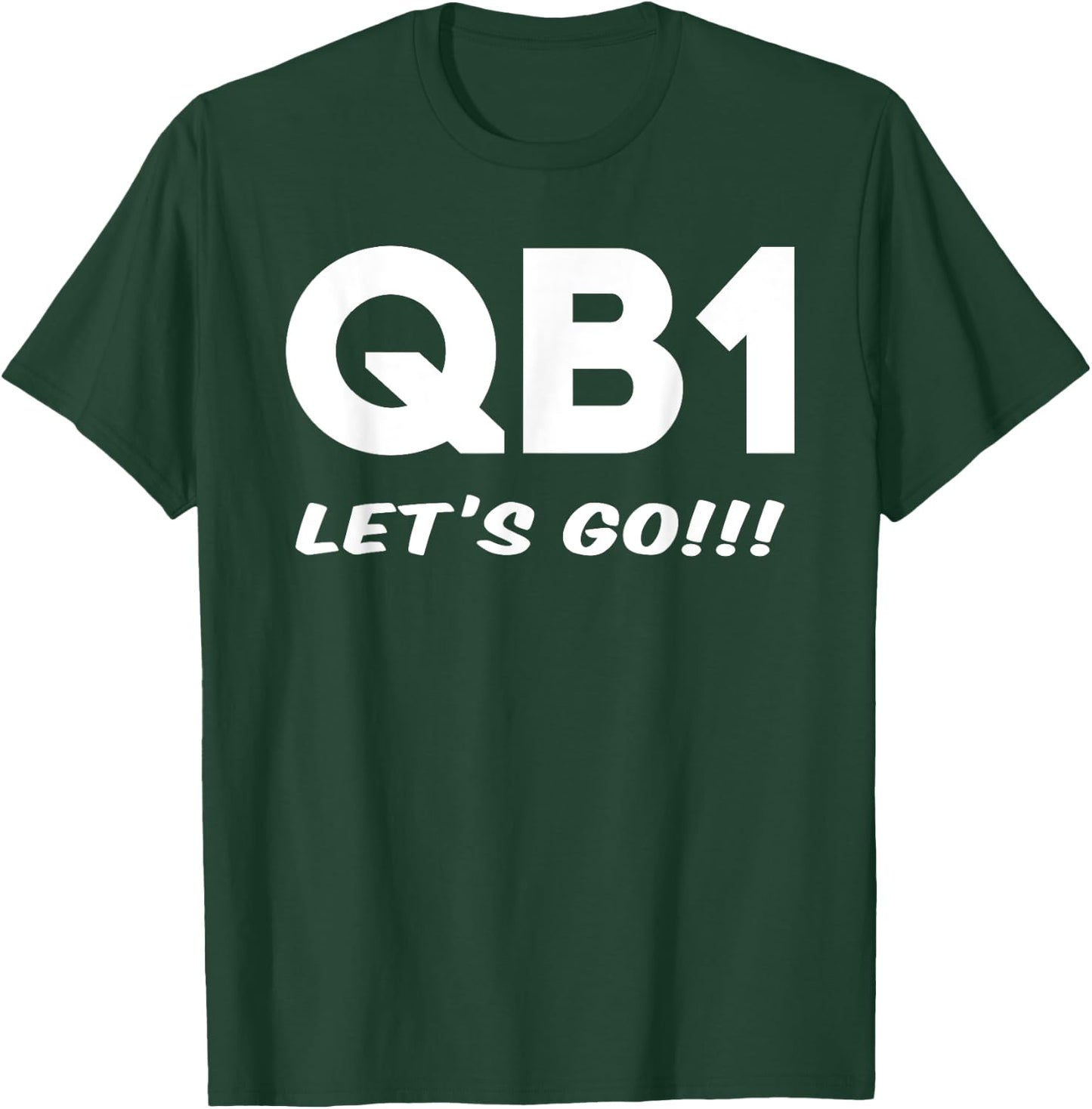 QB1 I Love My Quarterback Offensive Line Men Women Football T-Shirt - T-Shirt | Forest