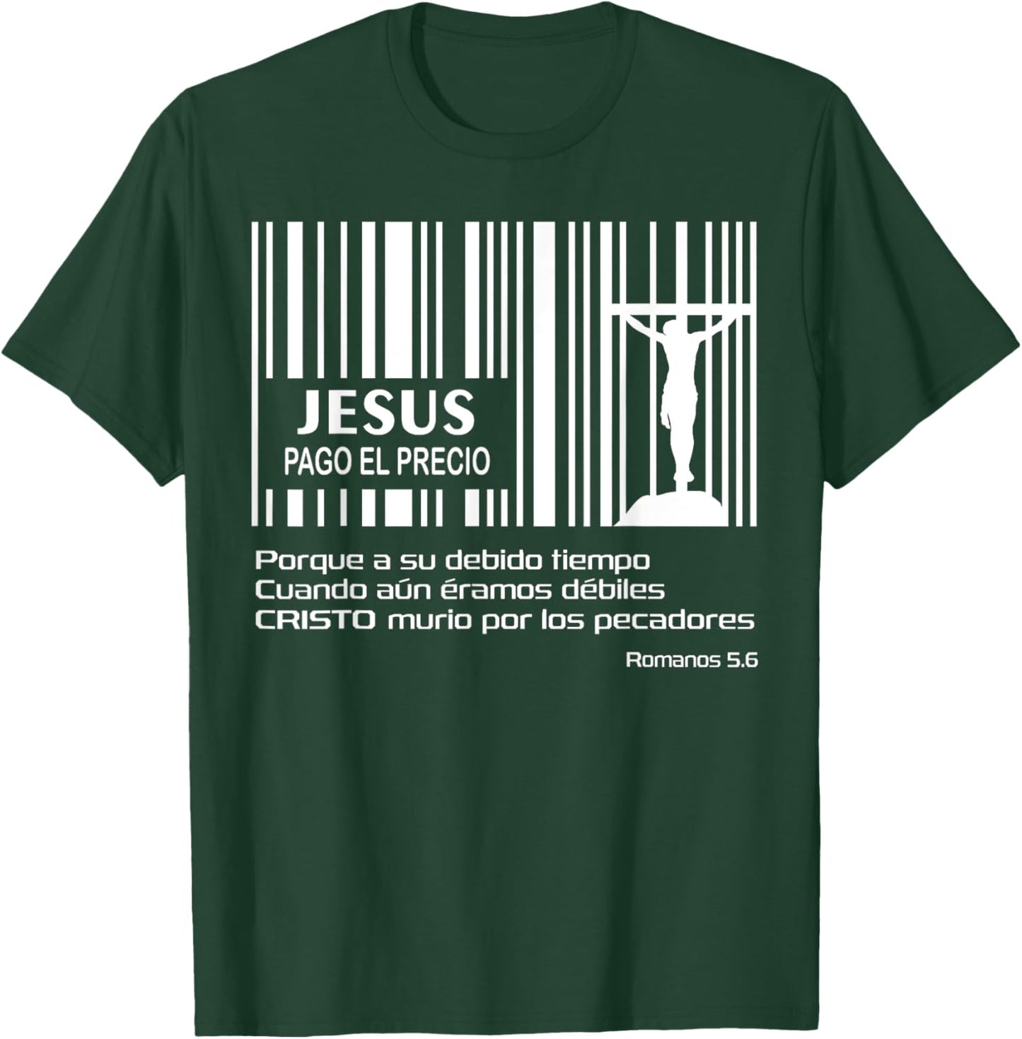 Jesús Pago Precio Codigo Barras Cruz Pascua Resurreccion T-Shirt - T-Shirt | Forest