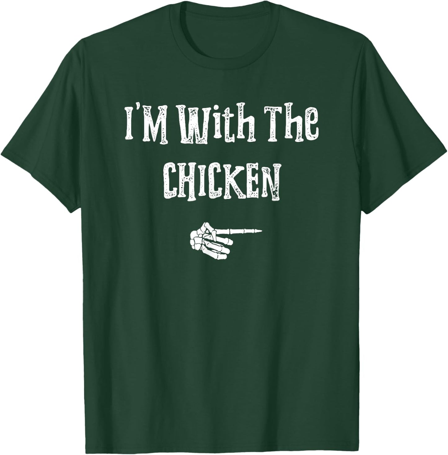 I'm With Chicken Halloween Costume Funny Couples Matching T-Shirt - T-Shirt | Forest