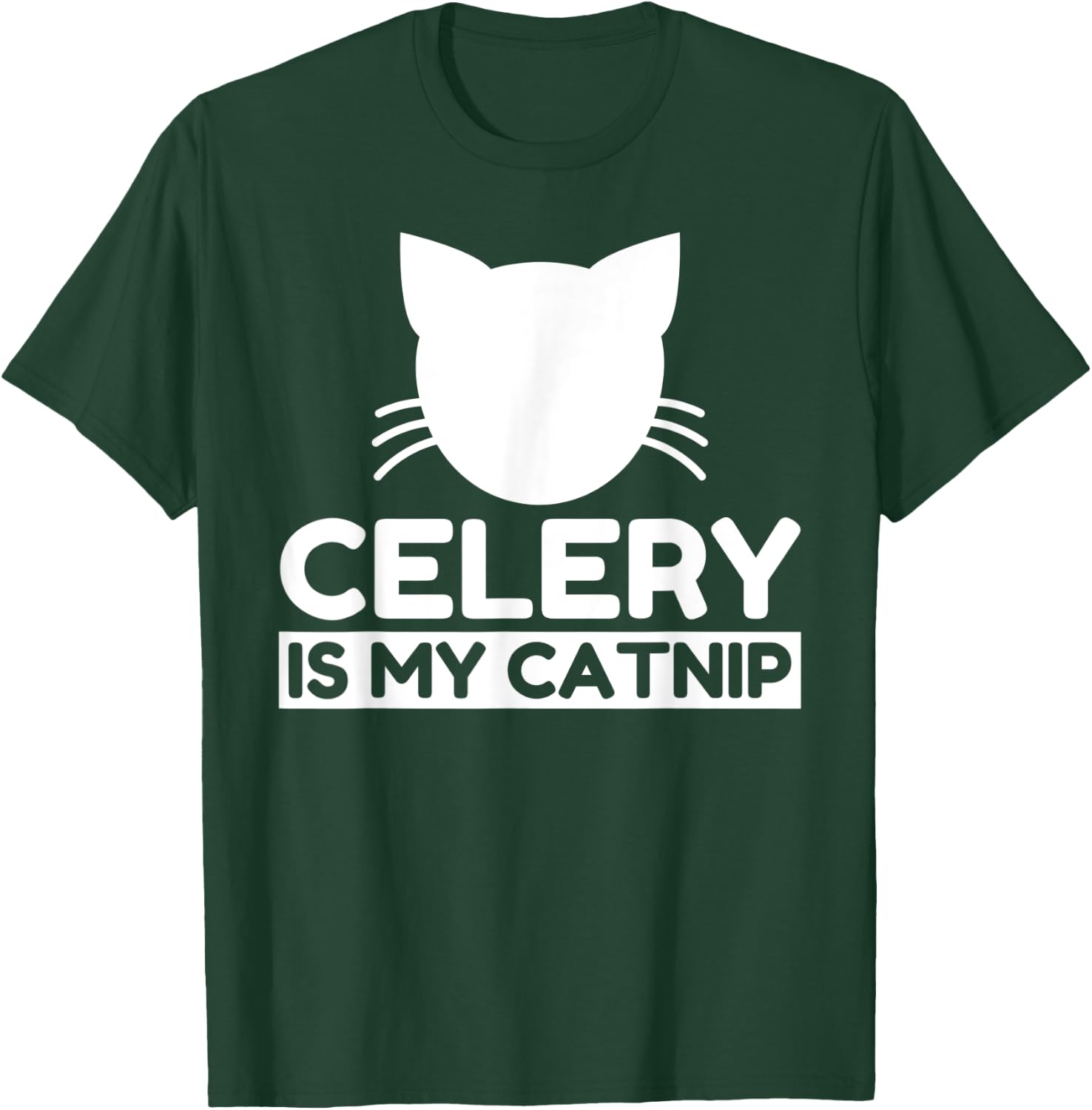 Celery Lover Funny Cute Cat Gifts Men Women Kids T-Shirt - T-Shirt | Forest