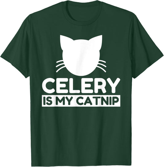 Celery Lover Funny Cute Cat Gifts Men Women Kids T-Shirt - T-Shirt | Forest