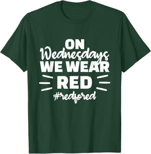 On Wednesdays We Wear Red - Red For Ed T-Shirt - T-Shirt | Forest