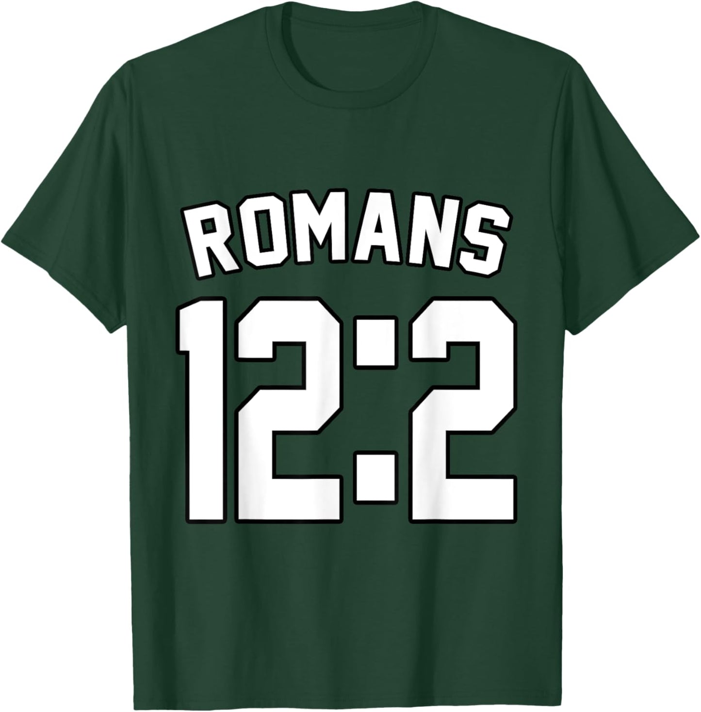Romans 12:2 Sports Jersey Christian Motivation Apparel T-Shirt - T-Shirt | Forest