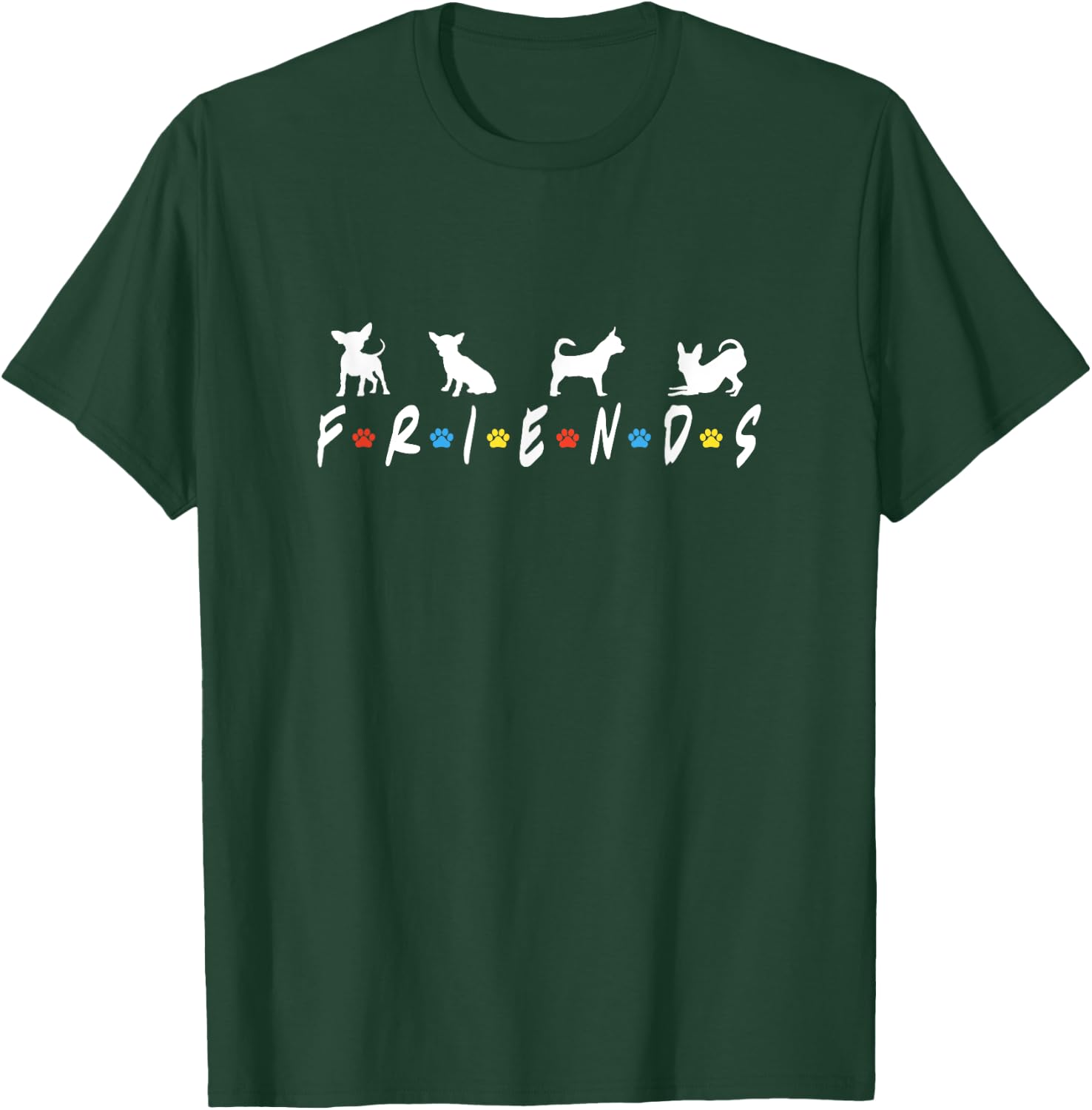 Cute Chihuahua Yoga Friends Dog , Funny Chihuahua Lover Men Women Kids T-Shirt - T-Shirt | Forest