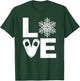 Snowshoe Lover, Snowshoeing Gift, the word LOVE T-Shirt - T-Shirt | Forest