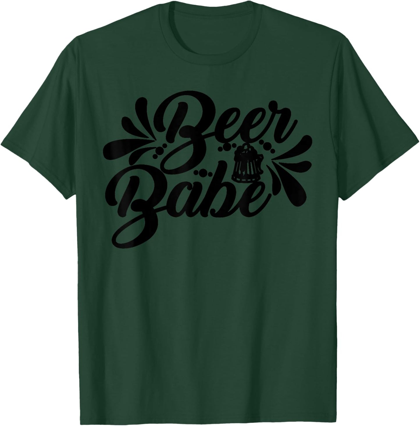 Funny Beer Babe Letter Print Drinking Booze Lover T-Shirt - T-Shirt | Forest