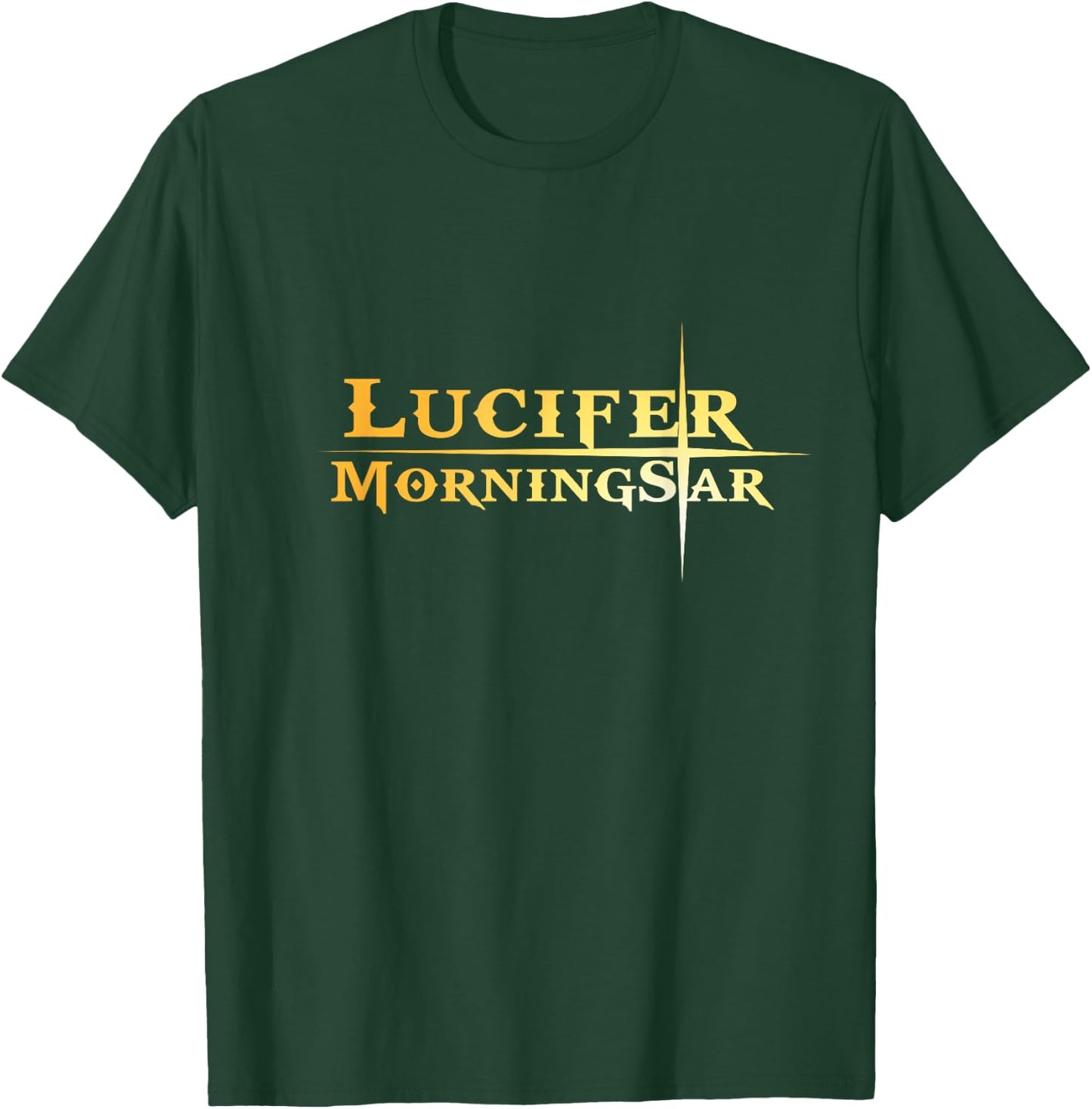 Lucifer Morningstar in a Morning Star Funny Devil Humor Joke T-Shirt - T-Shirt | Forest