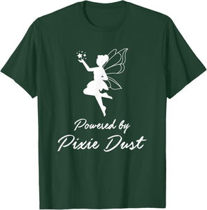 Powered by Pixie Dust and Coffee Fun Caffeine T-Shirt - T-Shirt | Forest