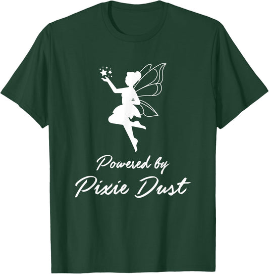 Powered by Pixie Dust and Coffee Fun Caffeine T-Shirt - T-Shirt | Forest
