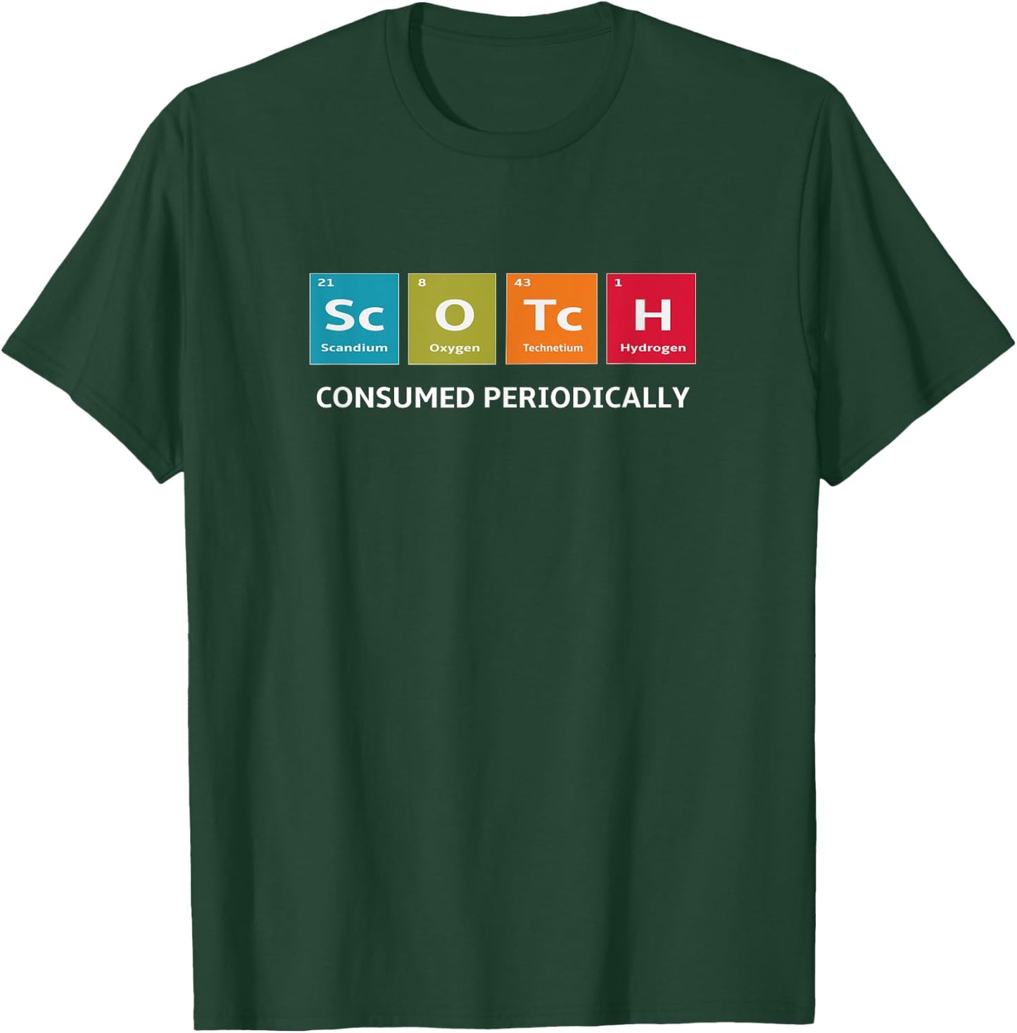 Scotch Whiskey Periodic Table of Elements T-Shirt - T-Shirt | Forest