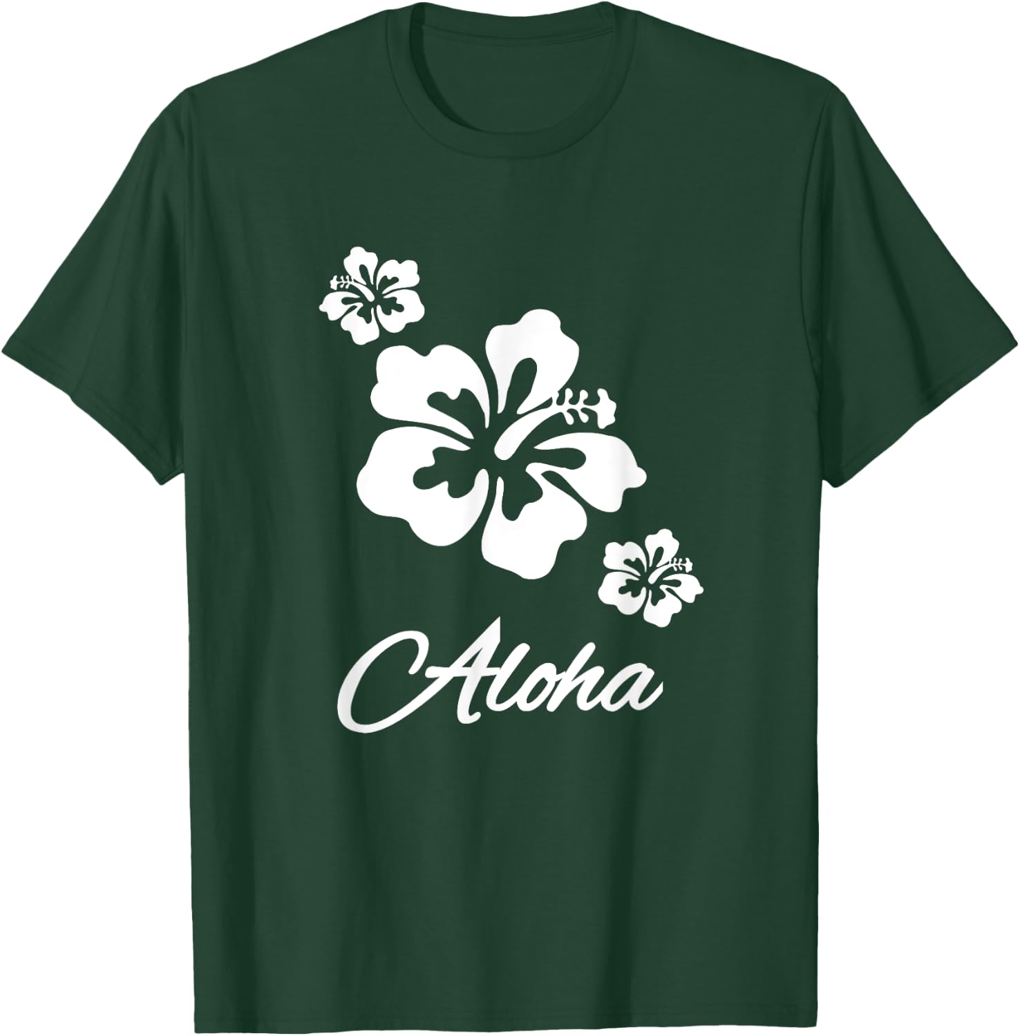 Aloha Hawaiian Islands Hibiscus Flower Hawaii Surf Surfer T-Shirt - T-Shirt | Forest