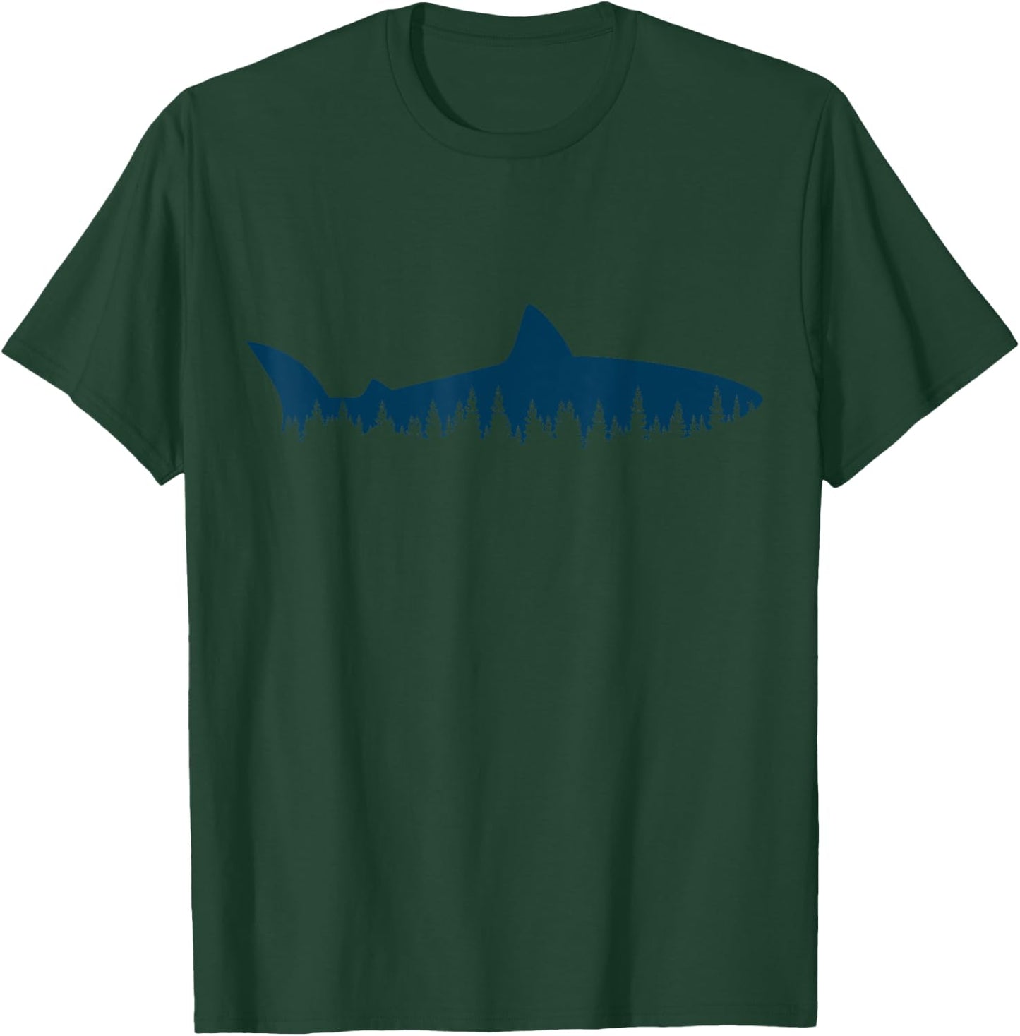 Shark Shirt Men GREAT WHITE SHARK Funny Scuba Diver T-Shirt - T-Shirt | Forest