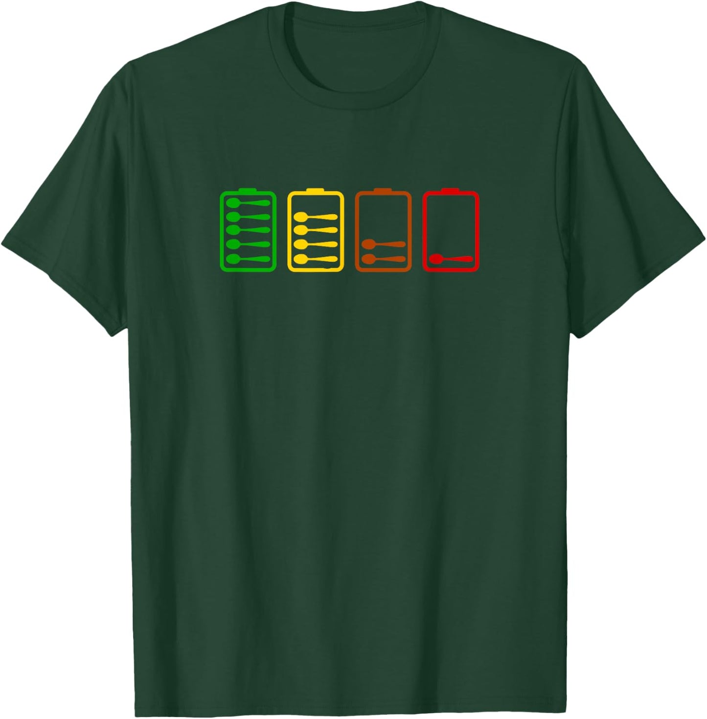 Low Spoon Charge Levels Spoonie T-Shirt - T-Shirt | Forest