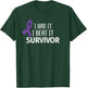 Pancreatic Cancer I Had It I Beat It Survivor Purple Ribbon T-Shirt - T-Shirt | Forest