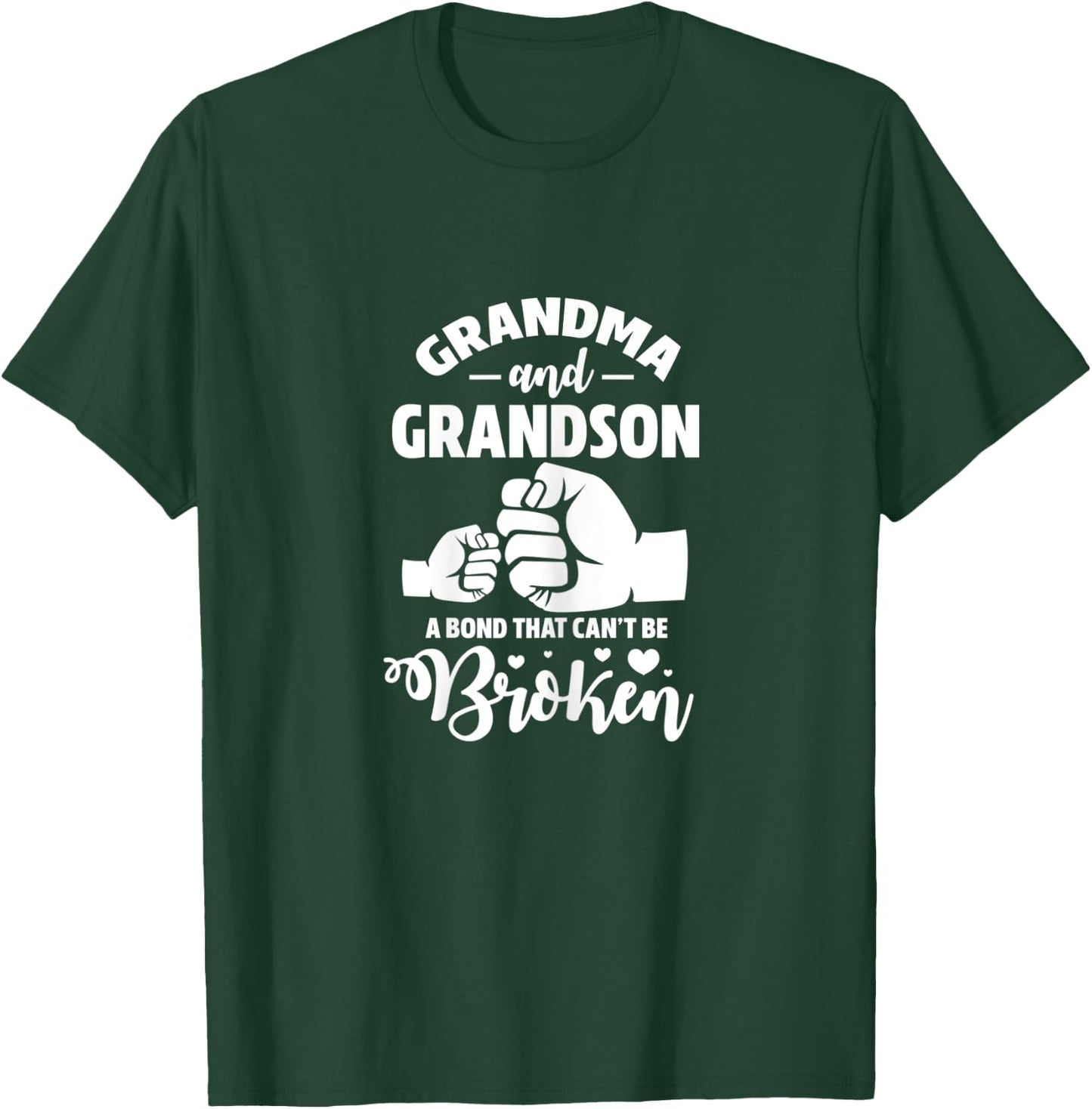Grandma and Grandson a Bond That Can't be Broken Grandmother T-Shirt - T-Shirt | Forest