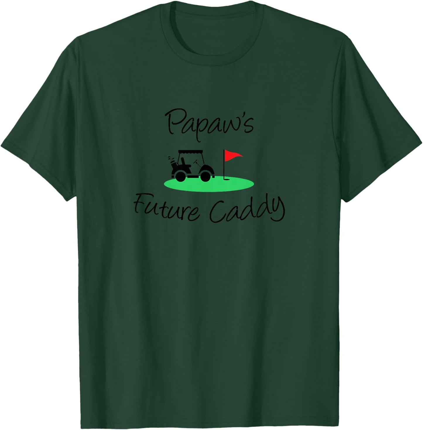 Kids Papaw's Future Caddy Cute Grandchild Golf T-Shirt - T-Shirt | Forest