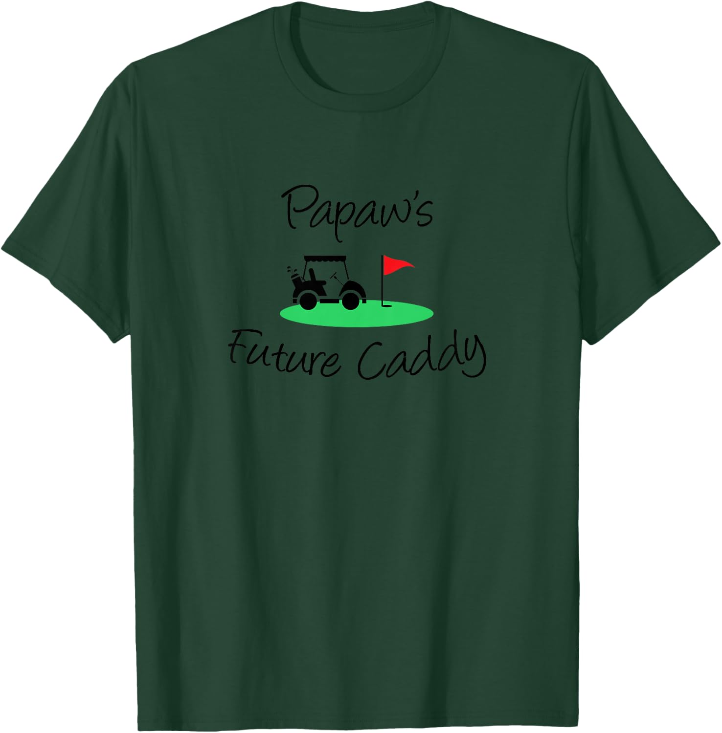 Kids Papaw's Future Caddy Cute Grandchild Golf T-Shirt - T-Shirt | Forest