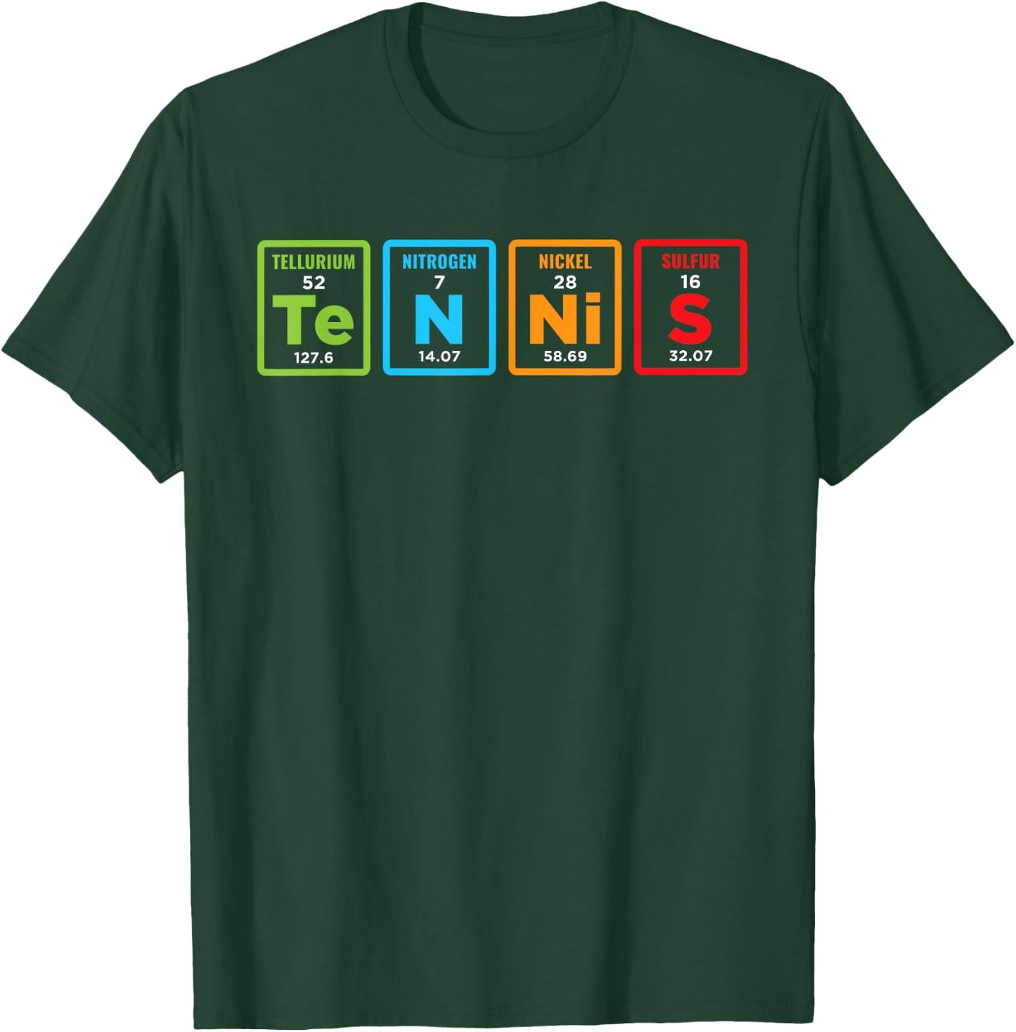 Periodic Table Tennis Player Funny Gift T-Shirt - T-Shirt | Forest