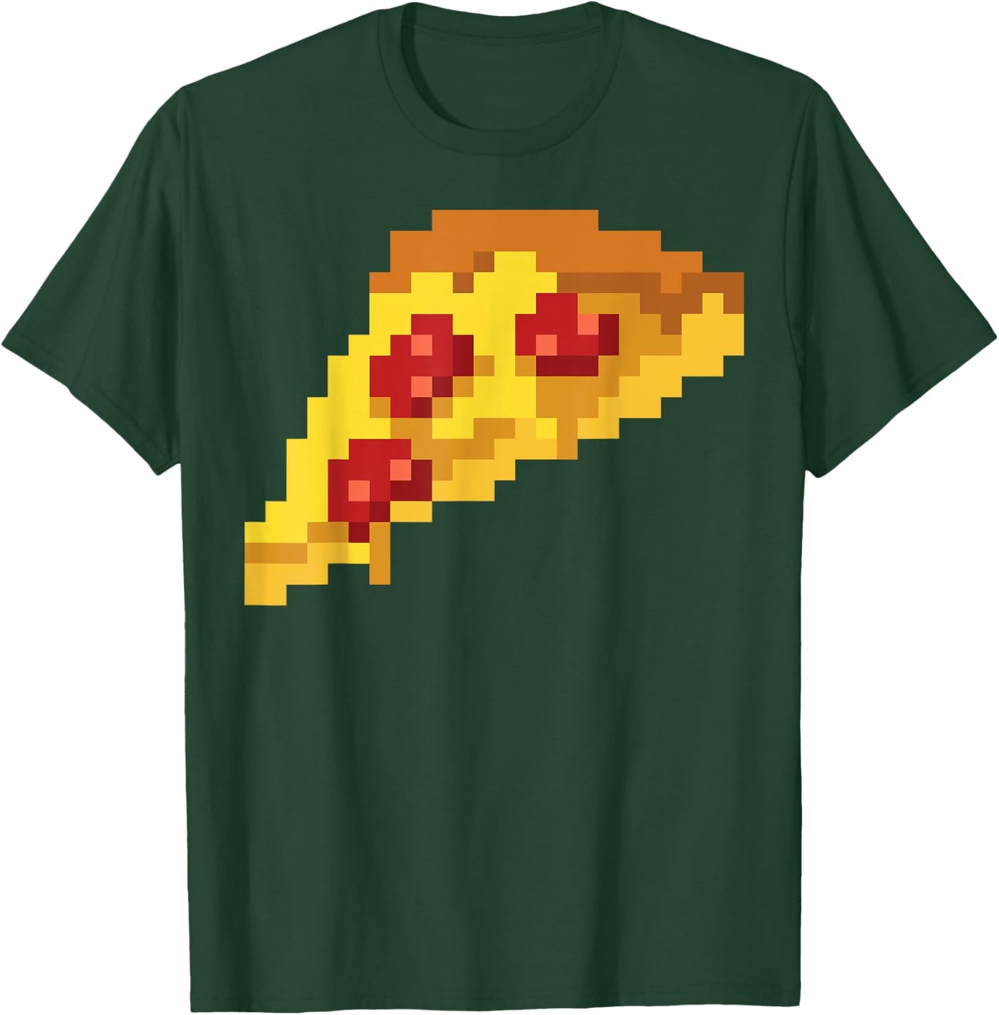 Pixel Pizza 80s Video Game Retro 8-bit Halloween Costume T-Shirt - T-Shirt | Forest