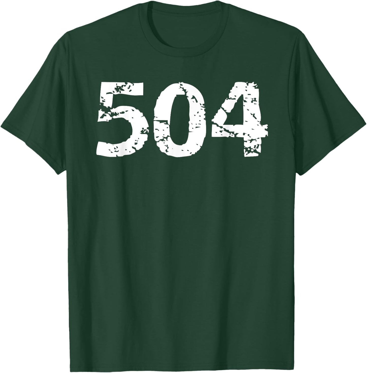 504 Area Code New Orleans Area Code Men's Louisiana Gift 504 T-Shirt - T-Shirt | Forest
