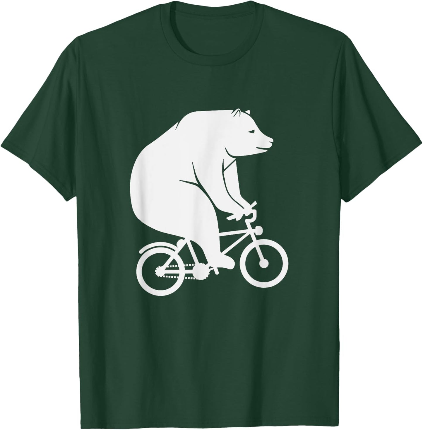 Animal Cyclist Toddlers Kids Gift Bear Cycling Bicycle T-Shirt - T-Shirt | Forest