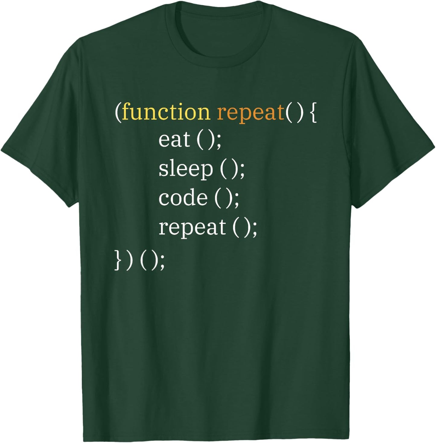 Eat Sleep Code - Funny Computer Science Programmer & Coding T-Shirt - T-Shirt | Forest