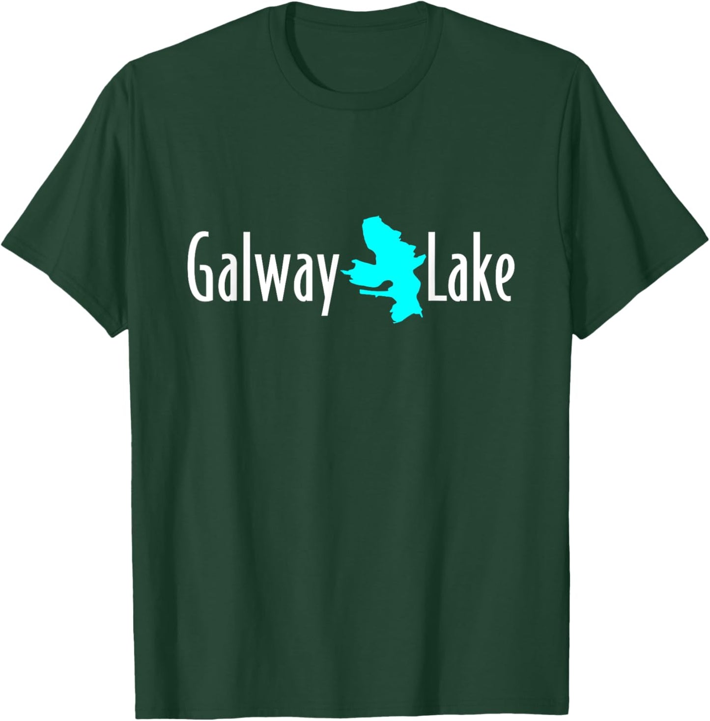 Minimalist Galway Lake - New York T-Shirt - T-Shirt | Forest
