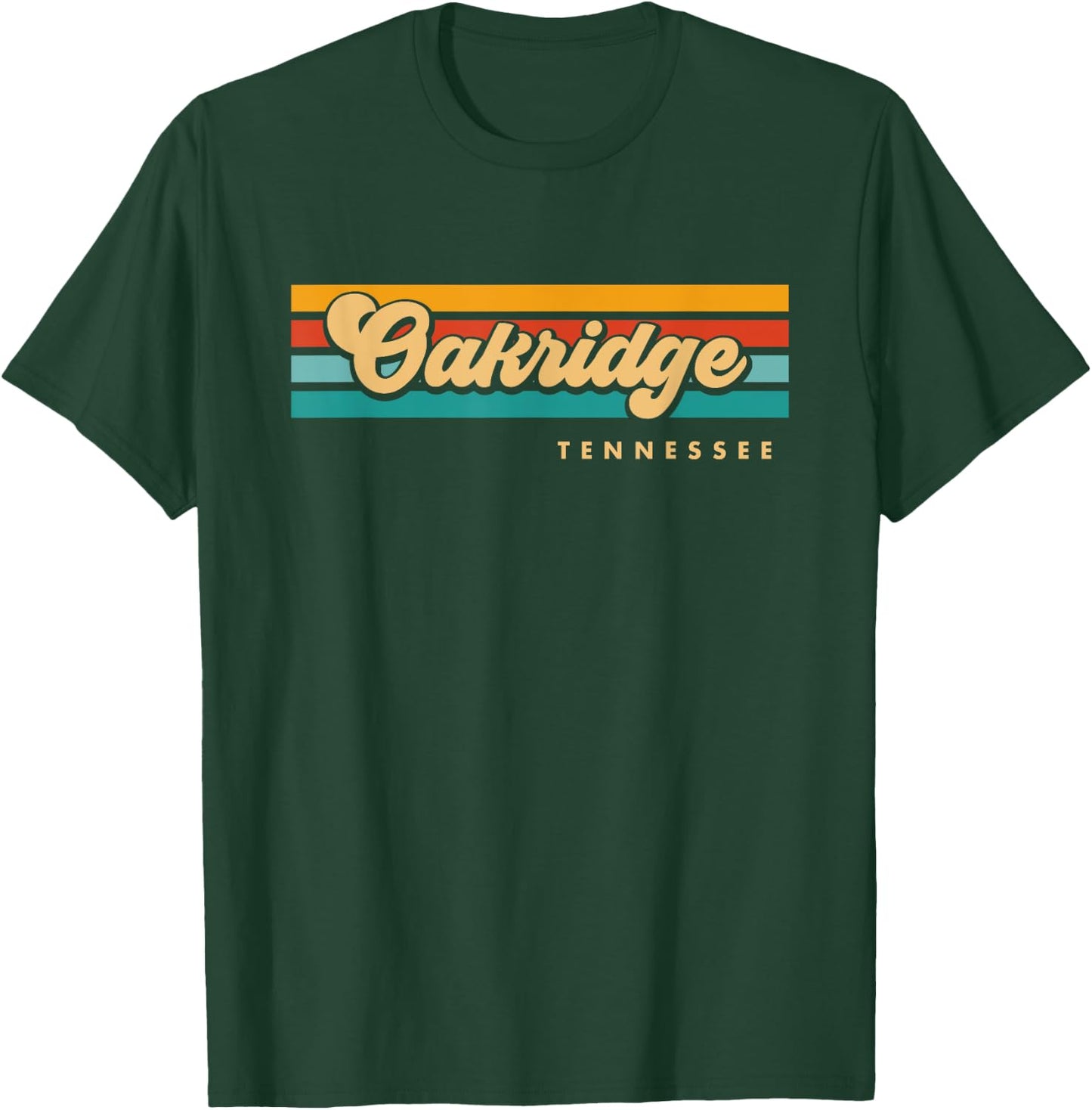 Vintage Sunset Stripes Oakridge, Tennessee T-Shirt - T-Shirt | Forest