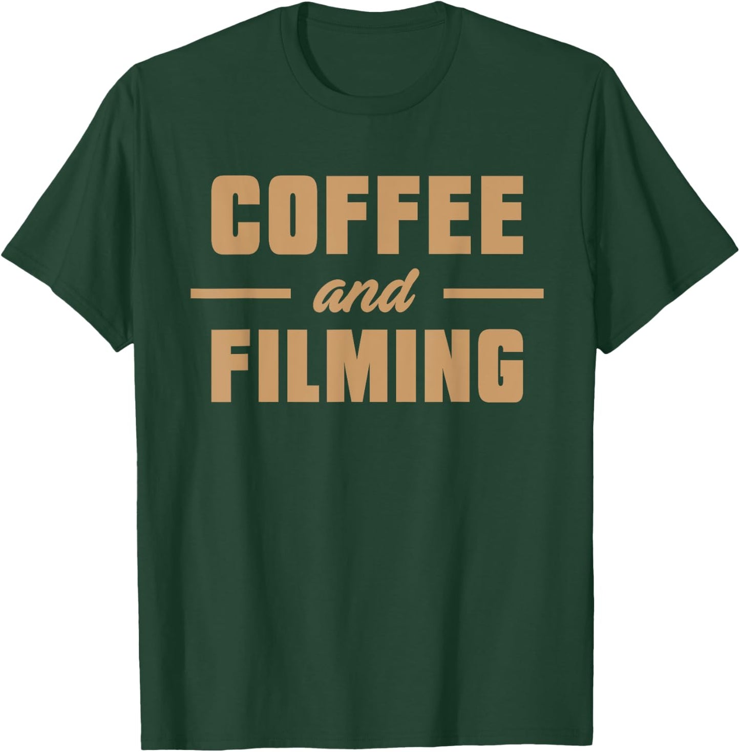 Videographer Coffee Videography Filmmaker Gift T-Shirt - T-Shirt | Forest