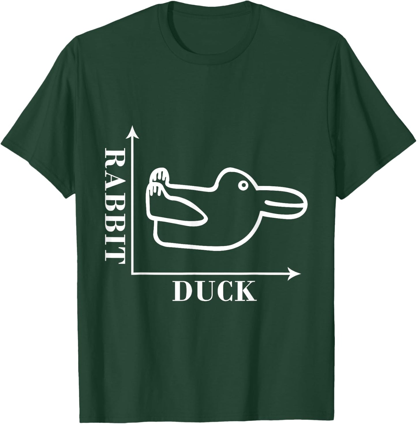 Philosophy Wittgenstein Rabbit Duck Illusion T-Shirt - T-Shirt | Forest