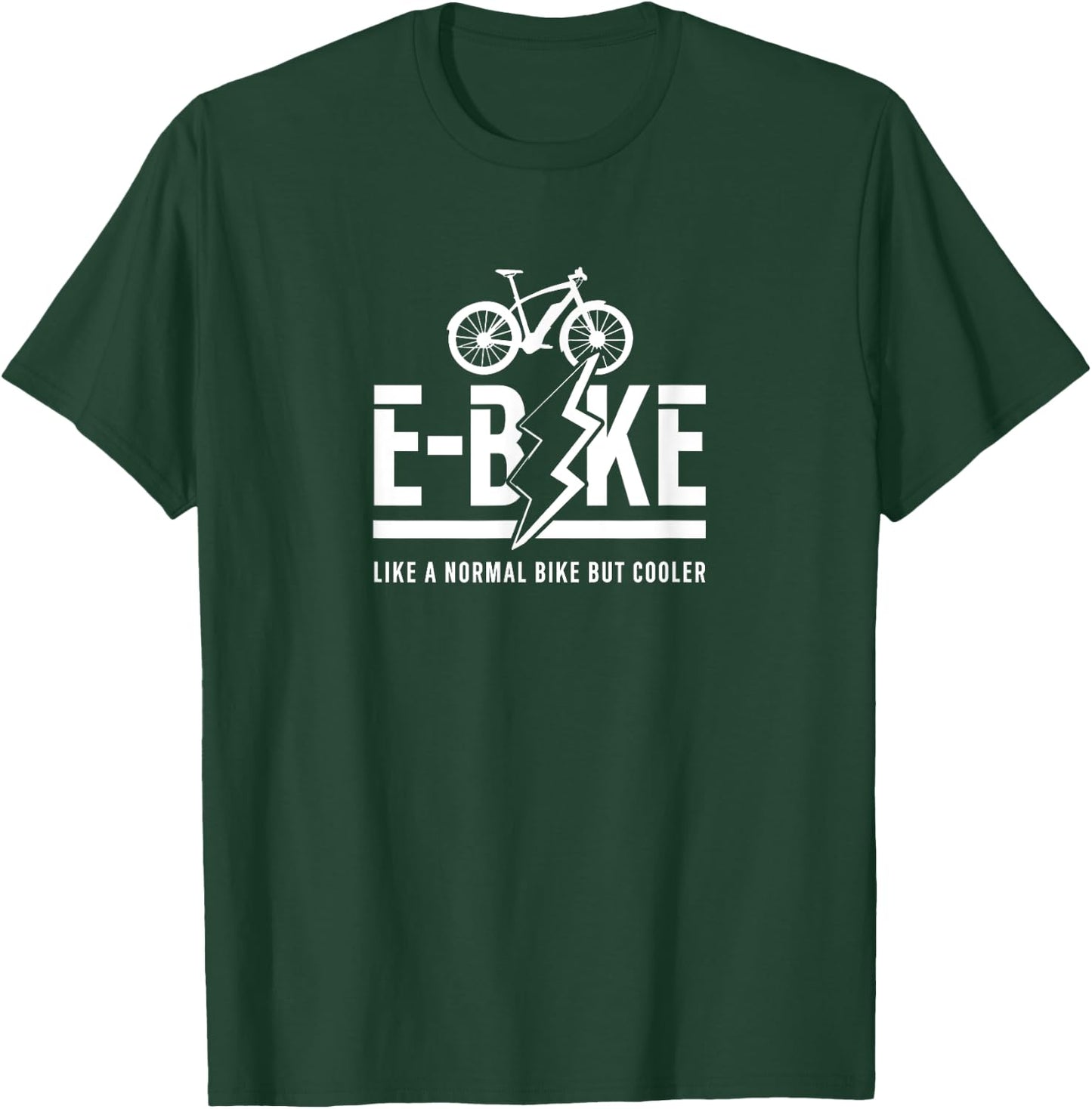 E-Bike Rider Bicycle Electric Cyclist T-Shirt - T-Shirt | Forest