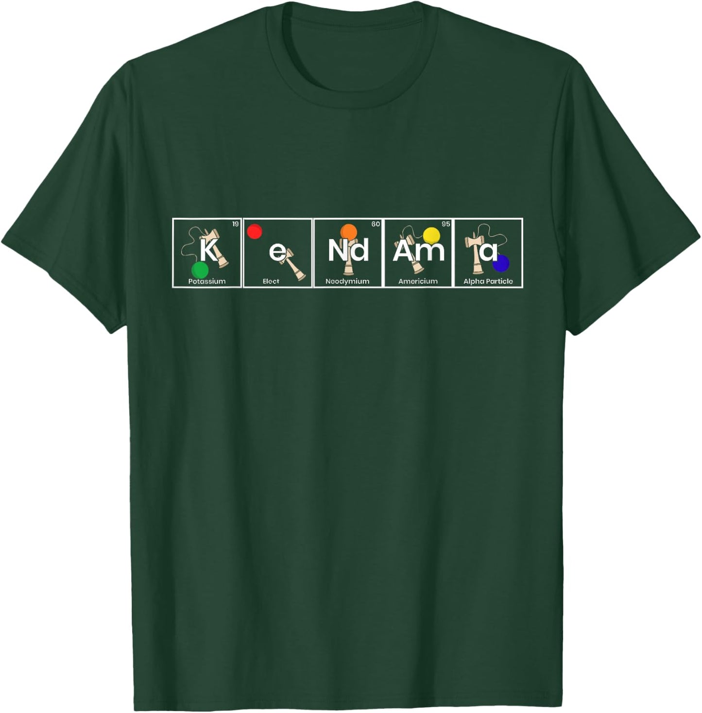 Kendama Elements Japanese Toy Sword And Ball Game Gift T-Shirt - T-Shirt | Forest