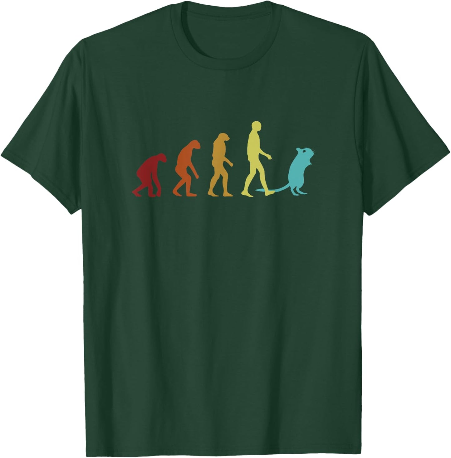 Degu Evolution Rodent Octodon Hystricomorpha Common Degu T-Shirt - T-Shirt | Forest