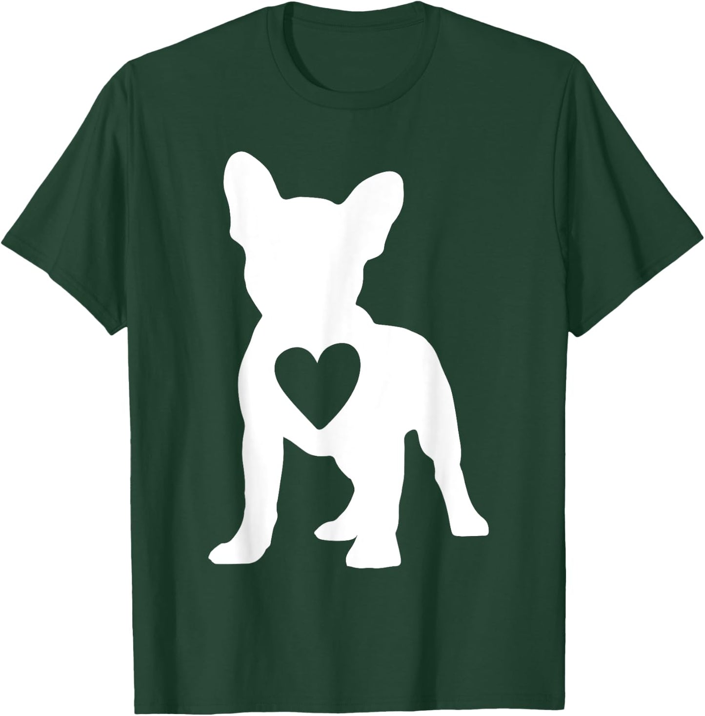 Love Frenchie Dogs Heart French Bulldog Dog Owner Gift Ideas T-Shirt - T-Shirt | Forest