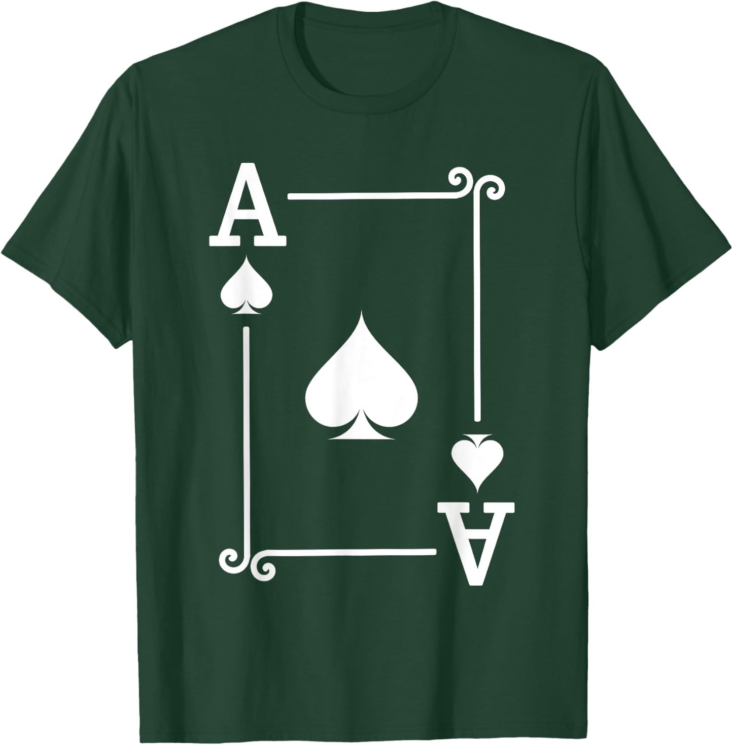 Playing Cards - Matching Spades Card Suits - Ace Card T-Shirt - T-Shirt | Forest