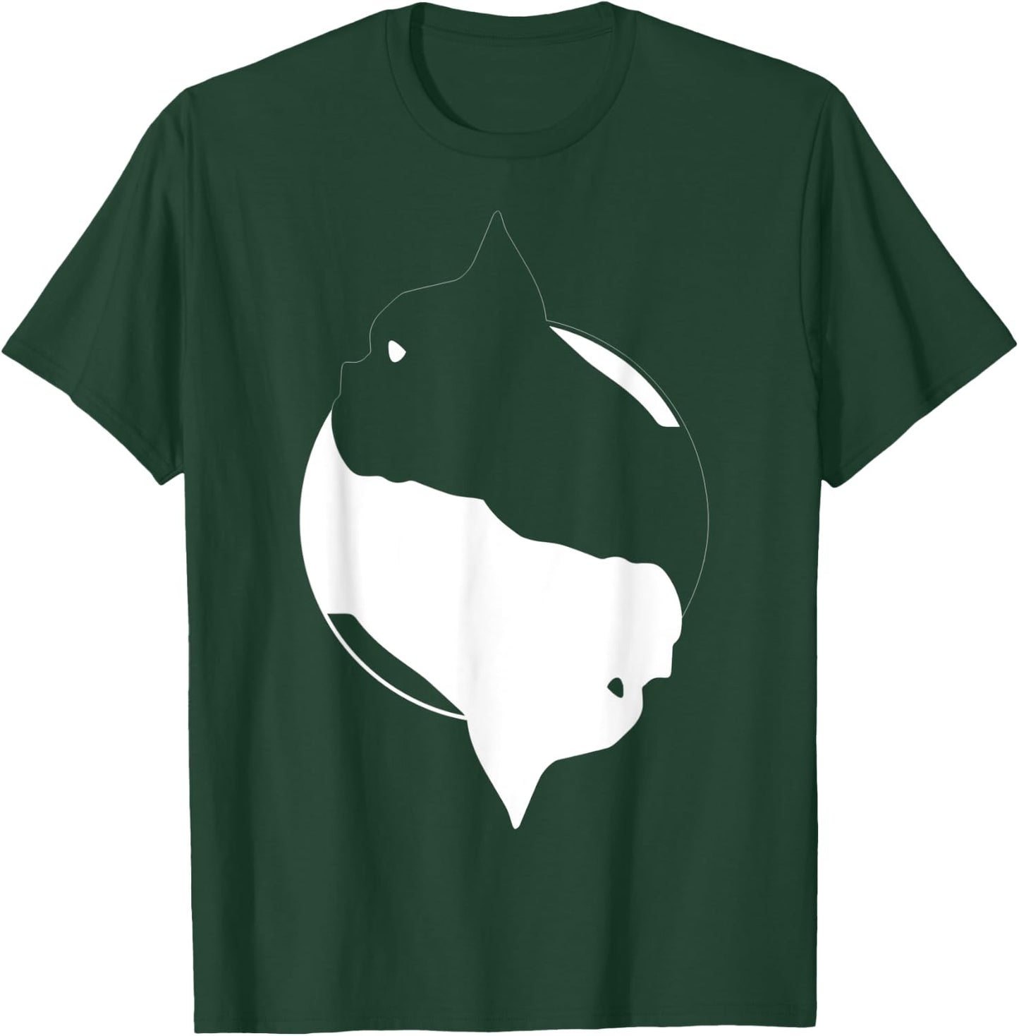 Yin Yang French Bulldog Funny Frenchie Symbol Meditation T-Shirt - T-Shirt | Forest