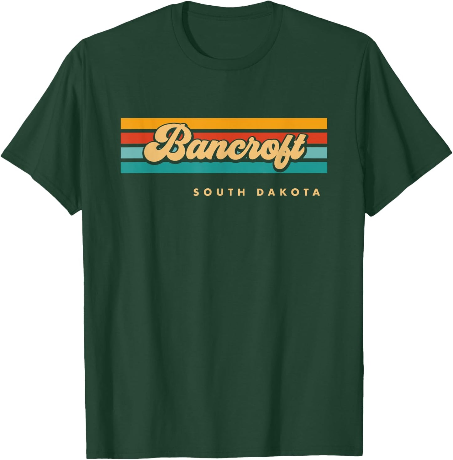 Vintage Sunset Stripes Bancroft, South Dakota T-Shirt - T-Shirt | Forest
