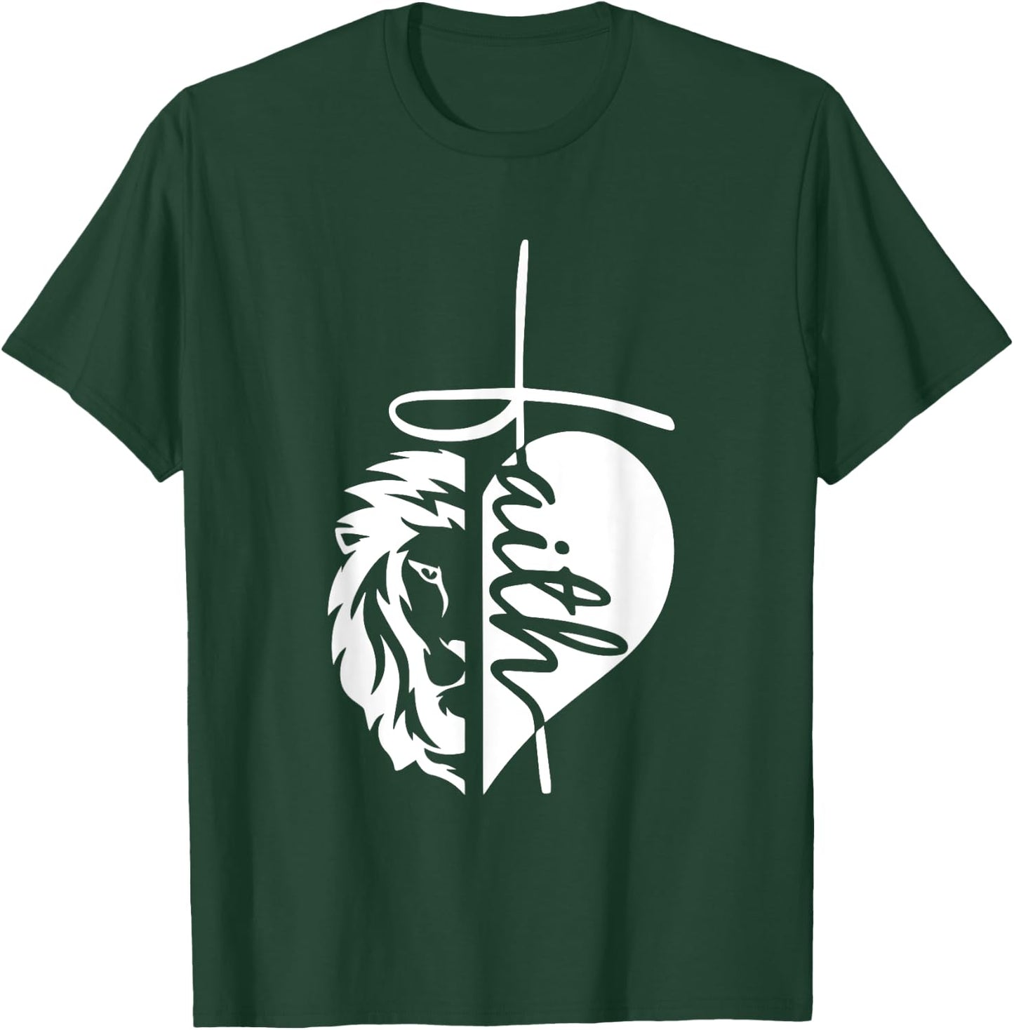 Lion Faith God Jesus Christ Christian Faith Religious T-Shirt - T-Shirt | Forest