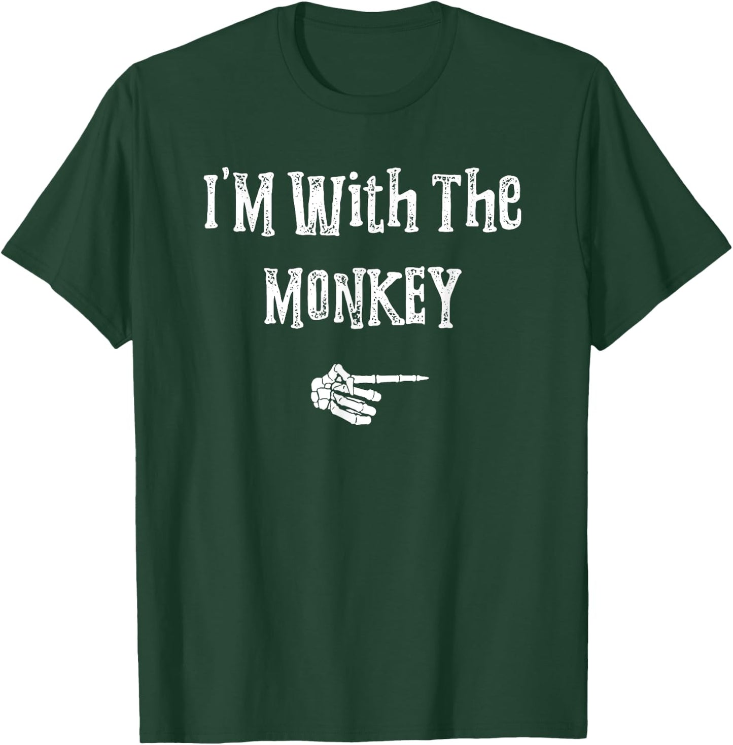 I'm With Monkey Halloween Costume Funny Couples Matching T-Shirt - T-Shirt | Forest
