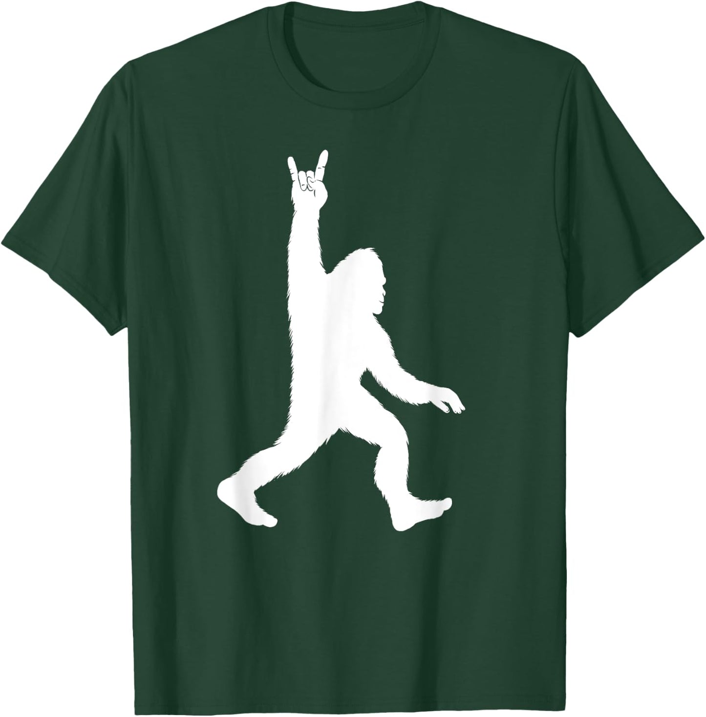 Funny Bigfoot Rock & Roll Sasquatch Believers Gift Men Women T-Shirt - T-Shirt | Forest