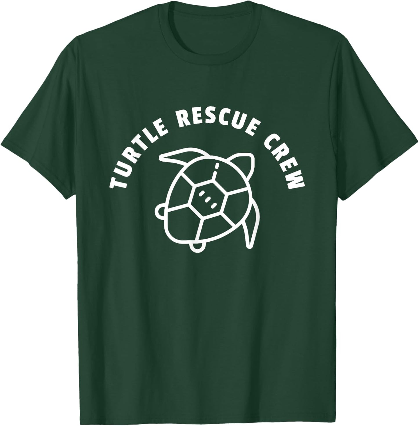 Turtle Rescue Crew Quote - Sea Turtle Graphic T-Shirt - T-Shirt | Forest