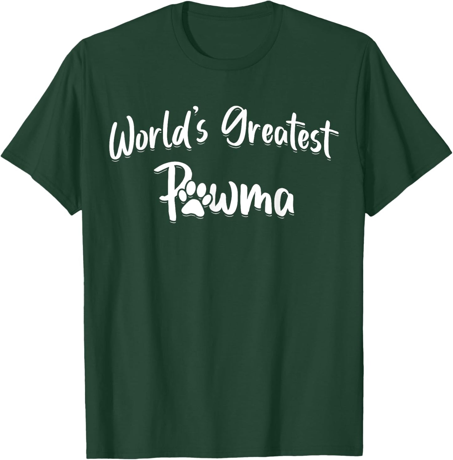 Dog Grandma Shirt Worlds Greatest Pawma Mothers Day Gifts Women Girls Kids T-Shirt - T-Shirt | Forest