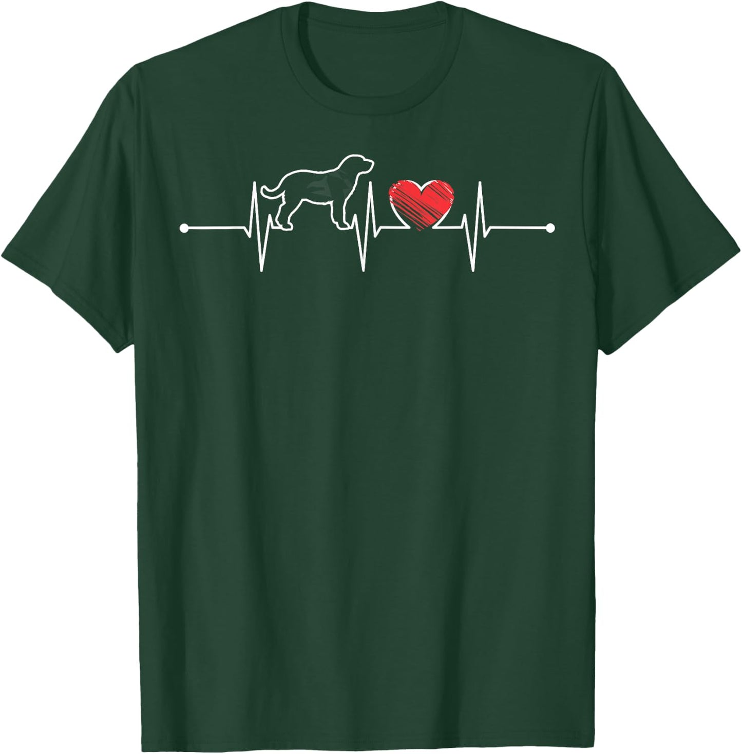 Labrador Retriever Heartbeat Gift EKG Pet Dog Lover Funny T-Shirt - T-Shirt | Forest