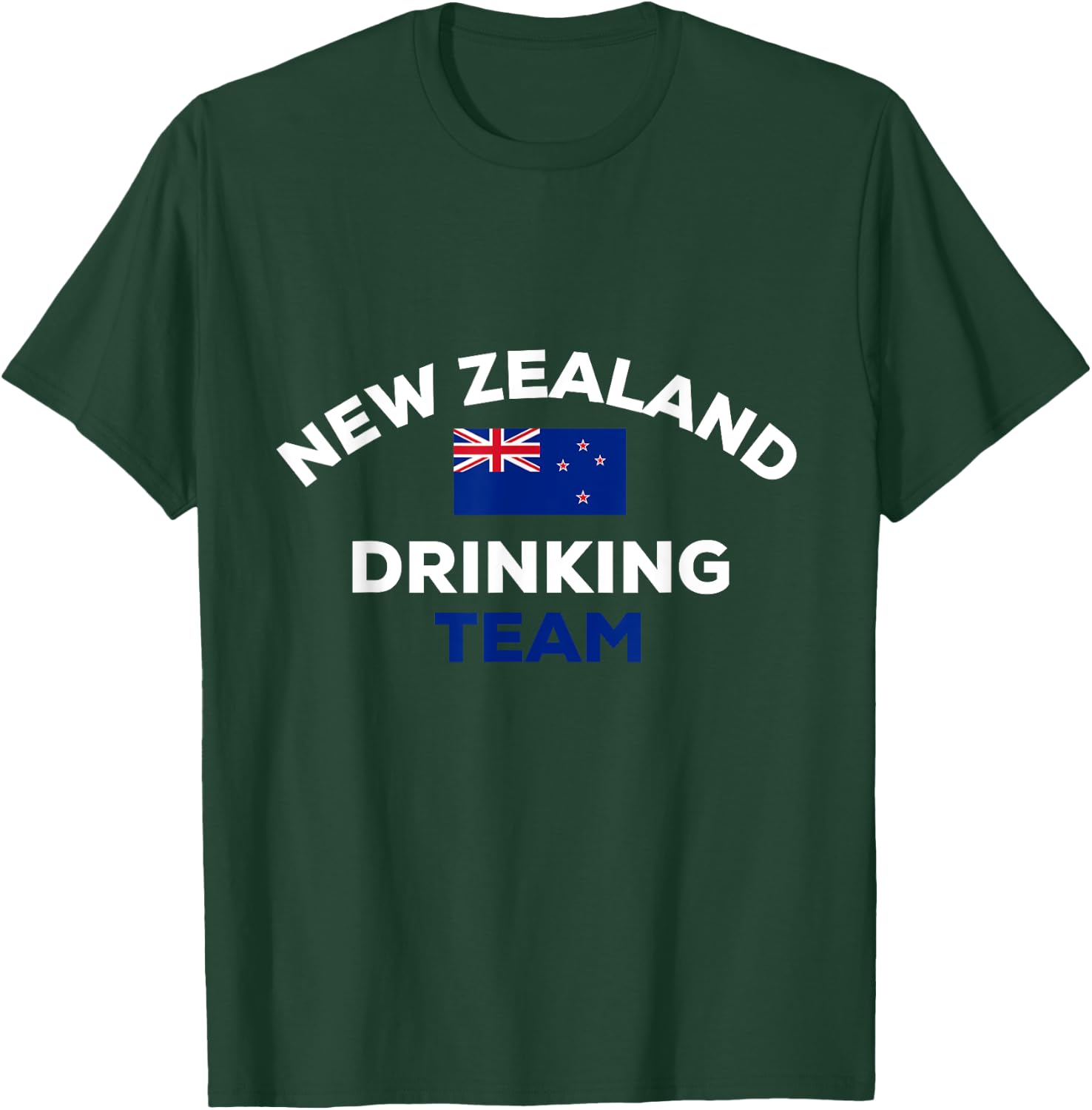 New Zealand Drinking Team Flag Funny Beer Party T-Shirt - T-Shirt | Forest