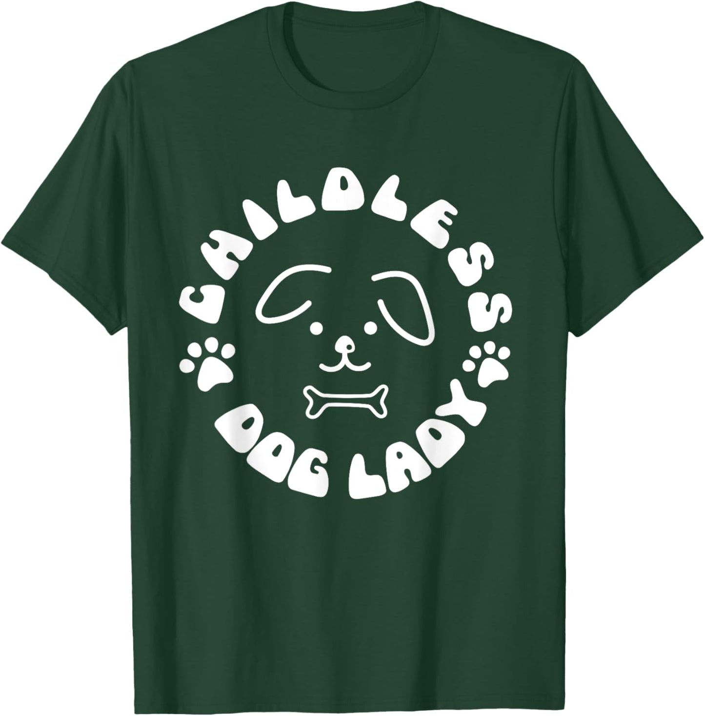 Childless Dog Lady Funny Vote 2028 USA Election Cat Ladies T-Shirt - T-Shirt | Forest