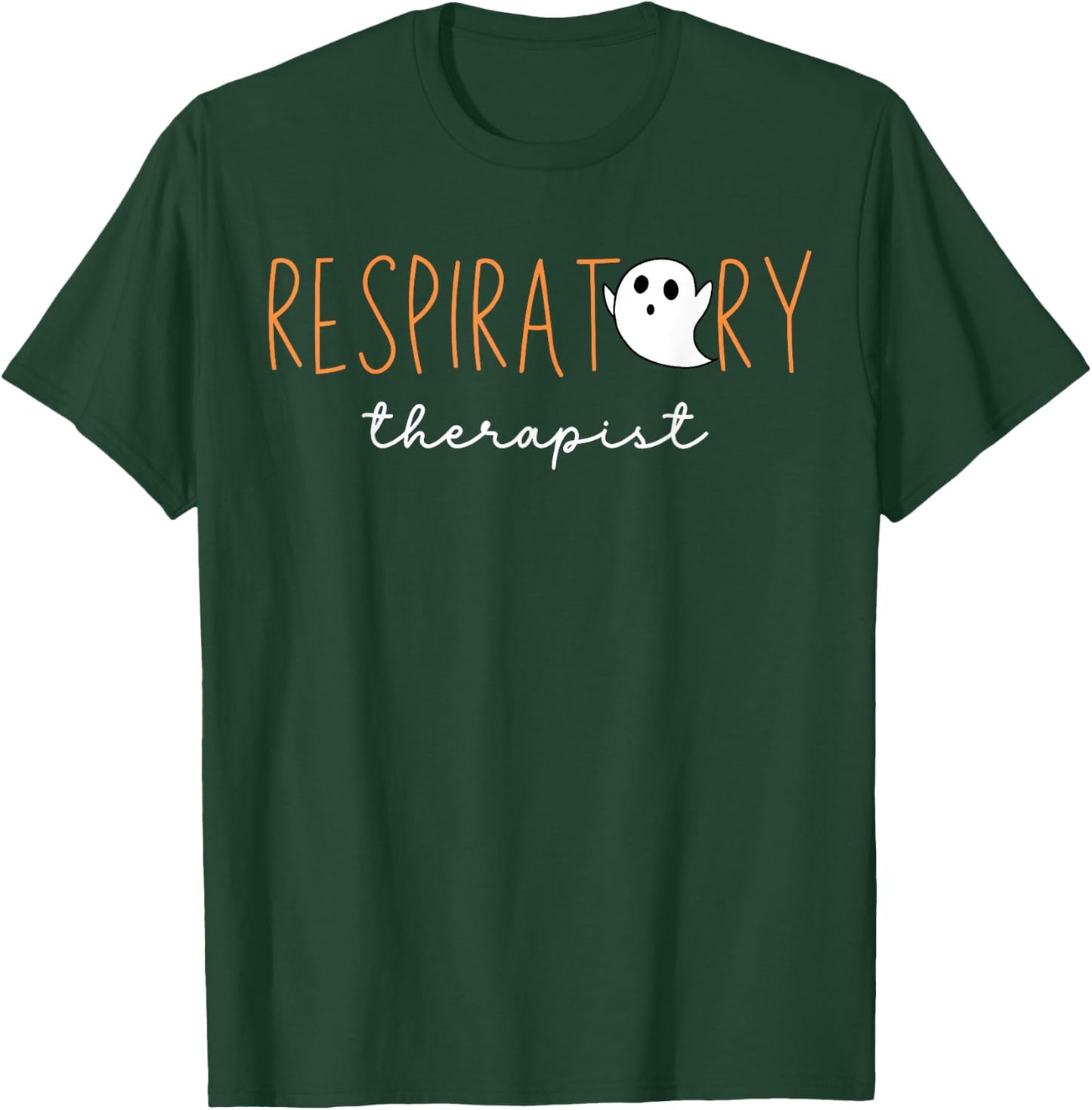 Respiratory Therapist Cute Ghost Funny RT Halloween Costume T-Shirt - T-Shirt | Forest